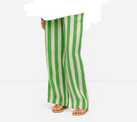 green pants stripe